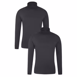 Mountain Warehouse Mens Meribel Thermal Top (Pack of 2) - XS, Black