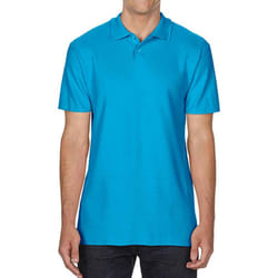 Gildan Mens SoftStyle Double Pique Polo Shirt - 3XL, Sapphire Blue