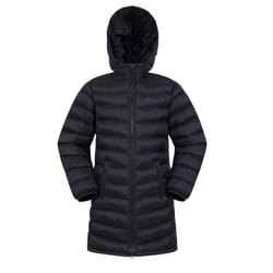 Mountain Warehouse Childrens/Kids Florence Longline Padded Jacket - 13 Years, Black