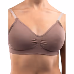 Silky Womens/Ladies Dance Seamless Clear Back Bra (1 Garment) - X-Small, Dark Nude