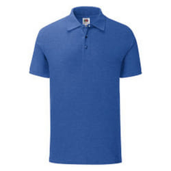 Fruit of the Loom Mens Iconic Polo Shirt - S, Royal Blue Heather