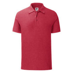 Fruit of the Loom Mens Iconic Polo Shirt - S, Heather Red