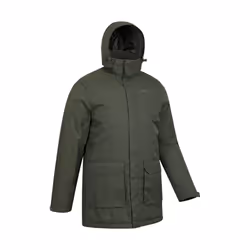 Mountain Warehouse Mens Ranger Padded Parka - XXS, Khaki Green