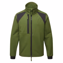 Portwest Mens 2 Layer Soft Shell Jacket - S, Olive Green