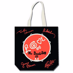 The Beatles Love Drum Back Print Cotton Tote Bag