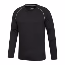 Mountain Warehouse Mens Endurance Long-Sleeved T-Shirt - 3XL, Jet Black