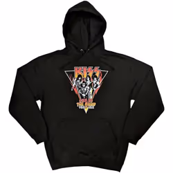 Kiss Unisex Adult End Of The Road World Tour Triangle Hoodie - S, Black