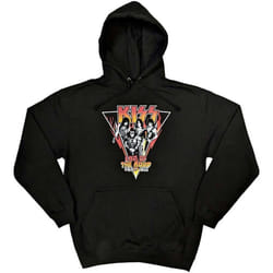 Kiss Unisex Adult End Of The Road World Tour Triangle Hoodie - S, Black