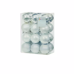 Premier Assorted Designs Christmas Bauble (Pack of 24) - One Size, Silver