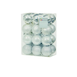 Premier Assorted Designs Christmas Bauble (Pack of 24) - One Size, Silver