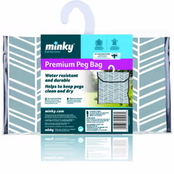 Minky Premium Geometric Linear Peg Bag