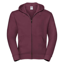 Russell Mens Authentic Hooded Sweatshirt - L, Burgundy