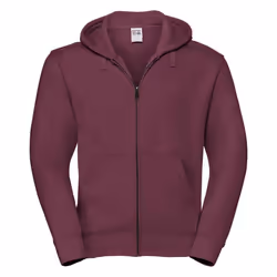 Russell Mens Authentic Hooded Sweatshirt - XS, Burgundy