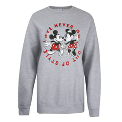 Disney Womens/Ladies Love Never Goes Out Of Style Crew Neck Sweatshirt