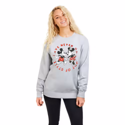 Disney Womens/Ladies Love Never Goes Out Of Style Crew Neck Sweatshirt