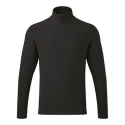 Premier Unisex Adult Recyclight Quarter Zip Fleece Top - XXL, Black