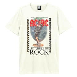 Amplified Mens Let There Be Rock Angus AC/DC T-Shirt - XS, Vintage White