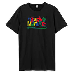 Amplified Mens Colourful Naughty By Nature Logo T-Shirt - XS, Black