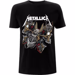 Metallica Unisex Adult Skull Moth T-Shirt - S, Black