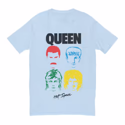 Queen Unisex Adult Hot Space Album T-Shirt - XXL, Light Blue