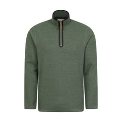 Mountain Warehouse Mens Beta Contrast Zip Top - S, Green
