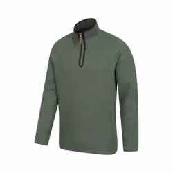 Mountain Warehouse Mens Beta Contrast Zip Top - S, Green