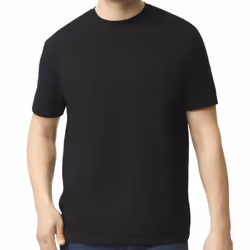 Gildan Mens Softstyle CVC T-Shirt - XL, Pitch Black
