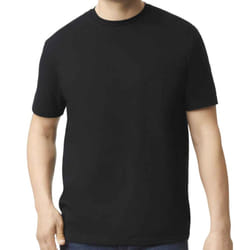Gildan Mens Softstyle CVC T-Shirt - XL, Pitch Black