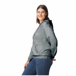 Gildan Mens Softstyle Heather Midweight Hoodie - L, Dark Heather