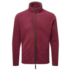 Premier Mens Artisan Fleece Jacket - XXL, Burgundy/Brown