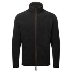 Premier Mens Artisan Fleece Jacket - XXL, Black/Brown