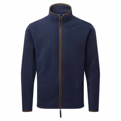 Premier Mens Artisan Fleece Jacket - 3XL, Navy/Brown