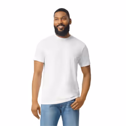 Gildan Mens Softstyle CVC T-Shirt - M, White