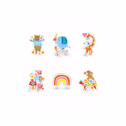 Unique Party Zoo Baby Shower Table Decoration (Pack of 6)