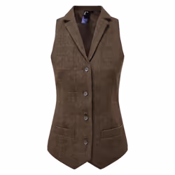 Premier Womens/Ladies Herringbone Waistcoat - 12 UK, Brown