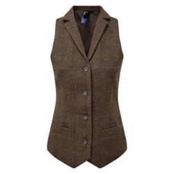 Premier Womens/Ladies Herringbone Waistcoat - 12 UK, Brown
