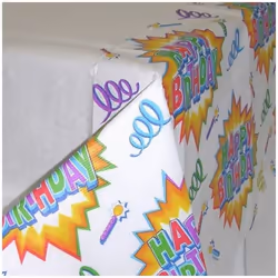Amscan Paper Explosion Happy Birthday Party Table Cover