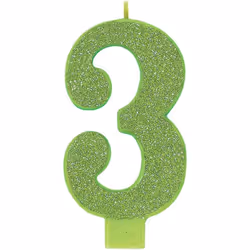 Amscan Glitter 3rd Birthday Candle