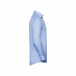 Russell Mens Contrast Herringbone Stitch Tailored Long-Sleeved Formal Shirt - 17in, Light Blue/Mid Blue/Bright Navy