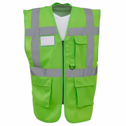 Yoko Unisex Adult Executive Hi-Vis Waistcoat - 3XL, Lime Green