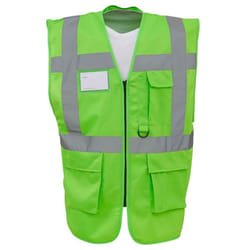 Yoko Unisex Adult Executive Hi-Vis Waistcoat - 3XL, Lime Green