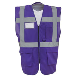 Yoko Unisex Adult Executive Hi-Vis Waistcoat - 3XL, Purple