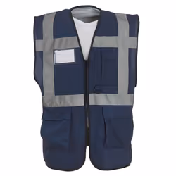 Yoko Unisex Adult Executive Hi-Vis Waistcoat - M, Navy
