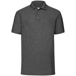Fruit of the Loom Mens Pique Polo Shirt - L, Dark Heather