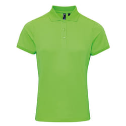 Premier Womens/Ladies Coolchecker Pique Polo Shirt - 10 UK, Neon Green