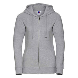 Russell Womens/Ladies Authentic Full Zip Hoodie - XXL, Light Oxford Grey