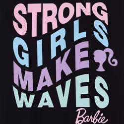 Barbie Girls Strong Girls Make Waves Hoodie - 9-10 Years, Black