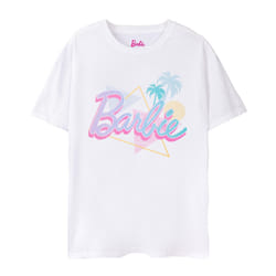 Barbie Womens/Ladies Palm Tree T-Shirt - XL, White