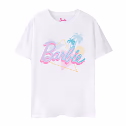 Barbie Womens/Ladies Palm Tree T-Shirt - XXL, White