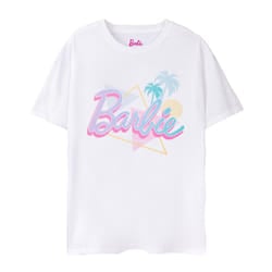 Barbie Womens/Ladies Palm Tree T-Shirt - XXL, White